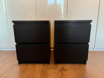 2x IKEA Malm Nachtkastjes met 2 Lades - afbeelding 5
