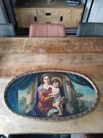 Ovaal religieus schilderij - vintage perfecte staat!, Antiek en Kunst, Ophalen of Verzenden