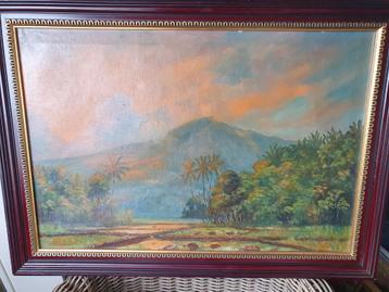 Schilderij Tropisch Landschap - F.V. Doornick beschikbaar voor biedingen