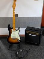 Gitaar + marshall mG15fx  (incl. Gitaartas, standaard), Muziek en Instrumenten, Met versterker, Ophalen of Verzenden, Zo goed als nieuw