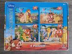 Lion King Puzzelset - 4 Puzzels, Ophalen of Verzenden, 10 tot 50 stukjes, Zo goed als nieuw, 2 tot 4 jaar