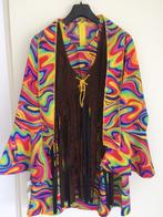 Hippie jurk maat S met bijpassende haarband, Carnaval, Ophalen of Verzenden, Zo goed als nieuw, Kleding