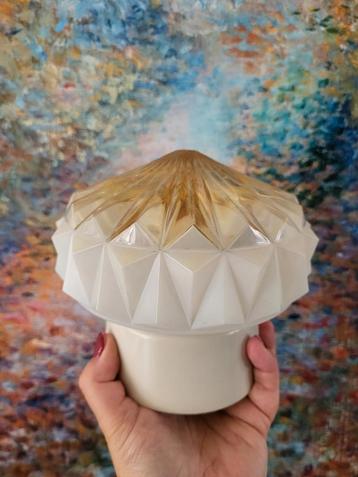 Plafondlamp/plafonniere helder glas melkglas beschikbaar voor biedingen