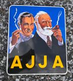 Emaille reclamebord AJJA Tabacs. O.Warland BRUXELLES 1951., Verzamelen, Merken en Reclamevoorwerpen, Ophalen of Verzenden, Gebruikt
