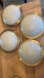 3 Plafonnières - Zilver & Wit - Samenstellen mogelijk!, Ophalen of Verzenden, Gebruikt, Glas