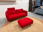Nieuw Pode Tweak Bank 2x80 Hallingdal Stof Rood 192cm, Huis en Inrichting, 75 tot 100 cm, Rechte bank, Stof, Pode