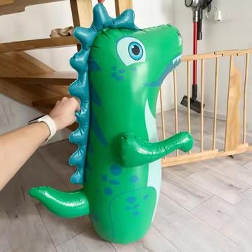 Dinosaurus Opblaasbare Bokszak voor Kinderen – Groen – Duurz beschikbaar voor biedingen