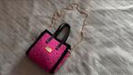 Fuchsia Noir gebreide tas, Sieraden, Tassen en Uiterlijk, Tassen | Damestassen, Ophalen of Verzenden, Zo goed als nieuw, Roze