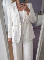 Witte linnen blazer H&M - Maat 34 (XS), H&M, Wit, Ophalen of Verzenden, Zo goed als nieuw