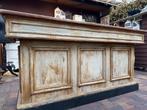 Bar/toonbank, eikenhout, patine, naturel/oudwit, Antiek en Kunst, Curiosa en Brocante, Ophalen