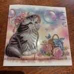 Diamond painting kaart poes 2, Ophalen of Verzenden, Nieuw, Overige thema's