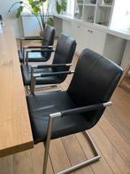 Stoelen eethoek, Huis en Inrichting, Stoelen, Ophalen, Gebruikt, Zwart, Metaal