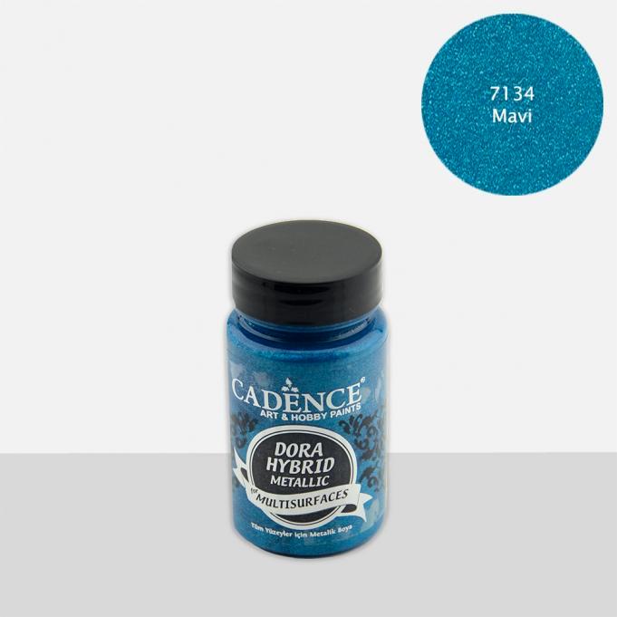 Cadence Dora Hybrid metallic verf potje 90 ml mavi blauw, Hobby en Vrije tijd, Schilderen, Nieuw, Overige typen, Ophalen of Verzenden