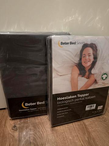 2x Hoeslaken topper biologisch perkal katoen beschikbaar voor biedingen