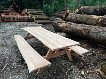 picknicktafel 2.5m robuust, van eigen zagerij,  beschikbaar voor biedingen