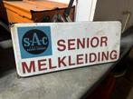 melkmachine emaille bord, Ophalen of Verzenden, Zo goed als nieuw, Reclamebord