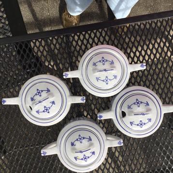 Origineel saks van jager, 4x suikerpot beschikbaar voor biedingen