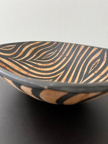 Houten vintage zebra schaal. beschikbaar voor biedingen