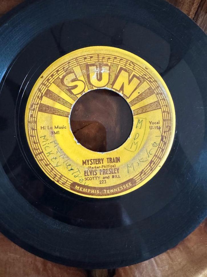 Elvis Presley SUN 45 rpm origineel MYSTERY TRAIN, Cd's en Dvd's, Vinyl Singles, Gebruikt, Single, Pop, 7 inch, Ophalen of Verzenden