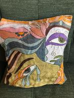 Kussenhoes / volledig geborduurd / wandkleedje, Ophalen of Verzenden, Gebruikt, Vierkant