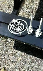 badkamer accescoires smeedijzer brocante, Antiek en Kunst, Ophalen of Verzenden