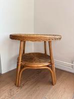 Rotan Bijzettafel Vintage, 45 tot 60 cm, Overige materialen, Minder dan 55 cm, Gebruikt