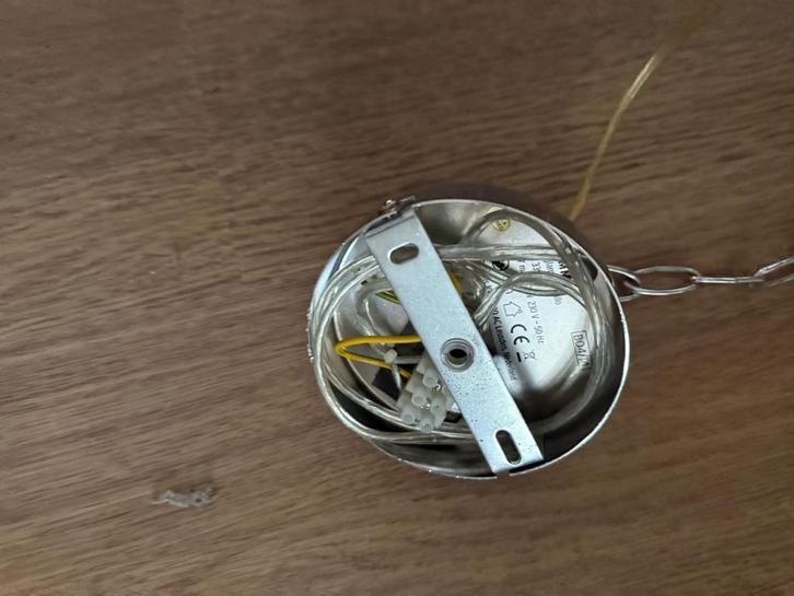 Lamp met plasticen kristallen, Huis en Inrichting, Lampen | Plafondlampen, Gebruikt, Kunststof, Ophalen