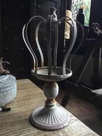 Metalen kroon stolp op voet H 46 cm, Huis en Inrichting, Woonaccessoires | Overige, Ophalen, Gebruikt