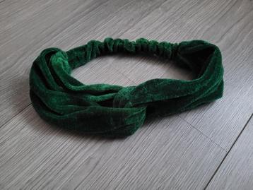 Donker groene fluwelen haarband ~ SJ0904 beschikbaar voor biedingen