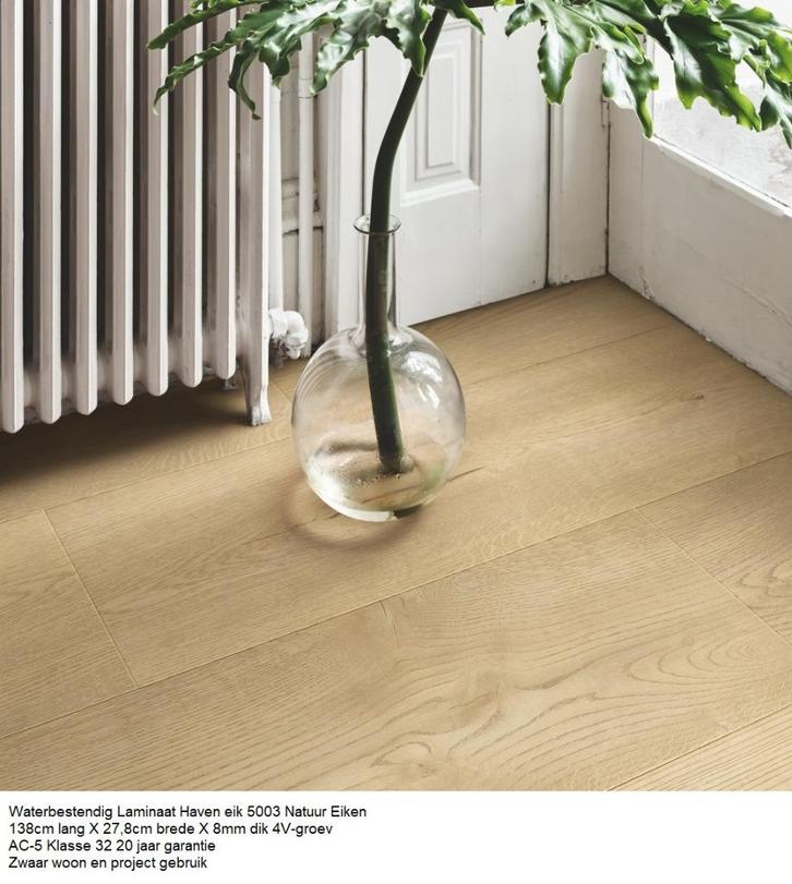 Waterbestendig Laminaat Haven Eik 27,8cm brede plank XL, Huis en Inrichting, Stoffering | Vloerbedekking, Zo goed als nieuw, Laminaat