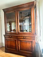 Kersenhouten Vitrinekast Philippe 7082, Huis en Inrichting, Kasten | Buffetkasten, Ophalen, 200 cm of meer, 150 tot 200 cm, Zo goed als nieuw