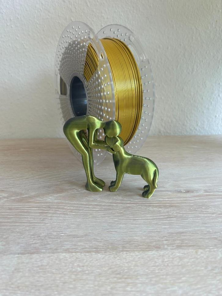Nieuw! Silk PLA dual color, 1kg black gold 1,75mm filament, Computers en Software, 3D-printerbenodigheden, Nieuw, Ophalen of Verzenden