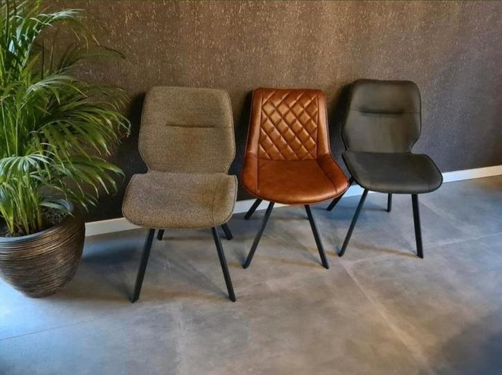 Prachtige eetkamerstoelen: NIEUW en tot 53% korting!, Huis en Inrichting, Stoelen, Nieuw, Vijf, Zes of meer stoelen, Leer, Metaal