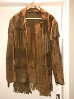 Vintage Leren Indianen Jas, Kleding | Heren, Bruin, Overige maten, Ophalen of Verzenden, Gedragen