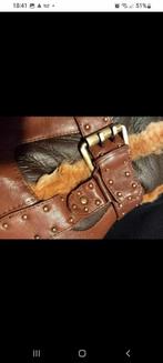 Laarzen echt bond en leer. Schapenvacht. Winter., Hoge laarzen, Bruin, Nieuw, Ophalen of Verzenden