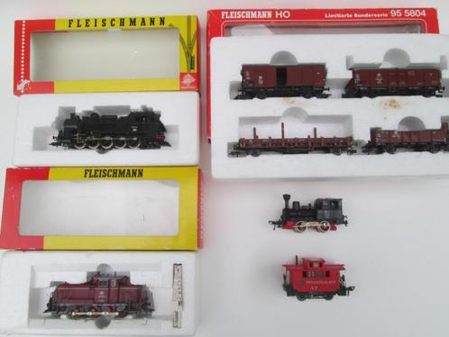 Fleischmann HO DB Locomotieven en DR Goederenwagon set, Hobby en Vrije tijd, Modeltreinen | H0, Nieuw, Treinset, Gelijkstroom
