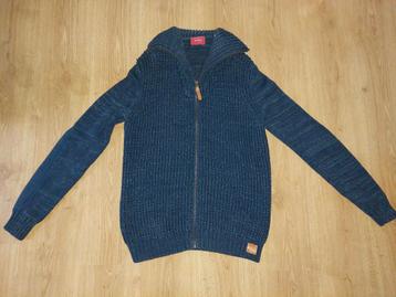 Vest donker blauw met groen gemelleerd mt. M EDC NIEUWSTAAT beschikbaar voor biedingen