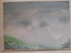 Sjoerd Bakker - Aquarel (Ochtendnevel), Antiek en Kunst, Kunst | Litho's en Zeefdrukken, Ophalen of Verzenden