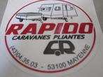 Rapido (Confort) caravan sticker, Ophalen of Verzenden, Nieuw