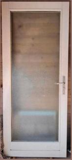 Goede hardhouten buitendeur met driepuntsluiting, Ophalen, 80 tot 100 cm, 200 tot 215 cm, Hout