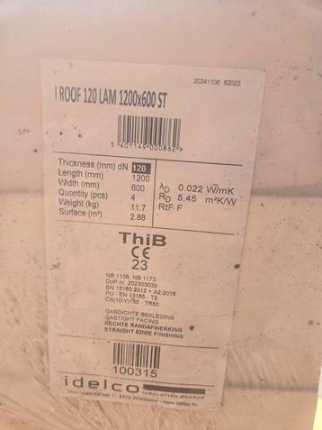 idelco pir 1200x600 120mm dik 6.48m2 beschikbaar voor biedingen