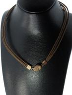 Sale Antiek gevlochten haarwerk kinder ketting gouden slot, Ophalen of Verzenden, Goud, Ketting, Met edelsteen