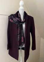 Jas winterjas Bordeaux paars wol 36 38 / sjaal, Kleding | Dames, Jassen | Winter, Ophalen of Verzenden, Zo goed als nieuw, Maat 36 (S)