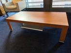 Salontafel / televisietafel Plinto, kersen, met alu bak, Ophalen, 100 tot 150 cm, 50 tot 100 cm, Zo goed als nieuw