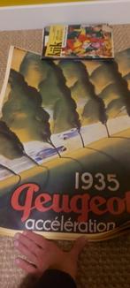 4 Classic Peugeot Posters, Rechthoekig Staand, Ophalen of Verzenden, Zo goed als nieuw, A1 t/m A3