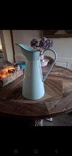 Emaille mintgroene waterkan, Ophalen of Verzenden