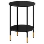 Ikea ÄSPERÖD Tafeltje, zwart/glas zwart, 45 cm, Ophalen, Minder dan 50 cm, 50 tot 100 cm, 50 tot 75 cm
