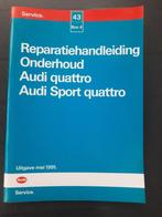 Werkplaatsboeken Audi Ur Quattro + SportQuattro Onderhoud, Ophalen of Verzenden, Zo goed als nieuw, Audi