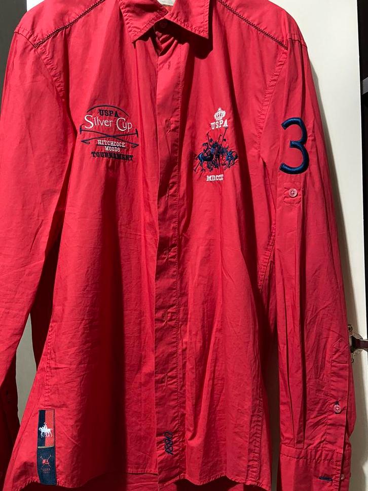 Rode heren overhemd – zo goed als nieuw, Kleding | Heren, Overhemden, Zo goed als nieuw, Halswijdte 39/40 (M), Rood, Ophalen of Verzenden