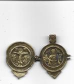 Icoon -Tweeluikje -.Oudtestamentische Triniteit -ca.1600, Antiek en Kunst, Antiek | Religie, Verzenden